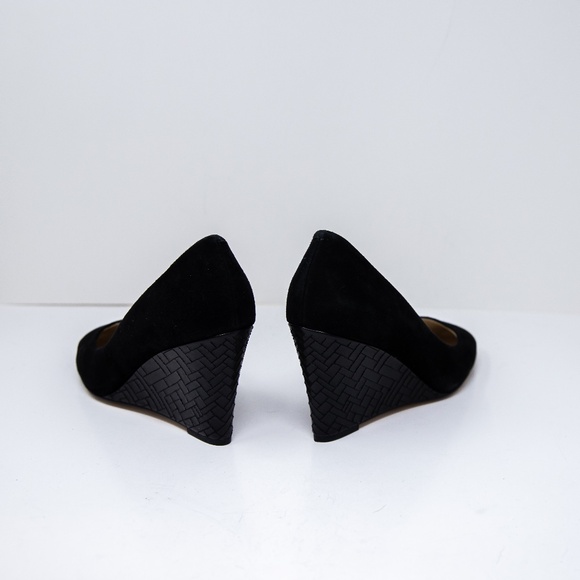 Cole Haan Grand Series Suede Leather Woven Textured Wedge High Heels Shoes 9.5 - Picture 3 of 4